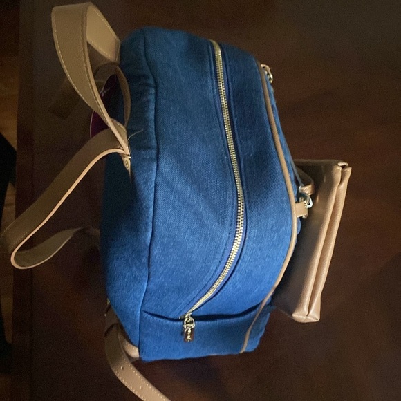 Betsey Johnson denim book-bag /purse w/ clutch… main image 6
